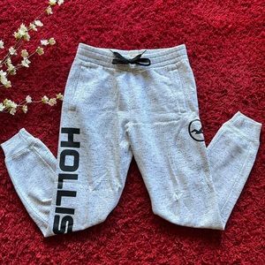Men’s White Printed Hollister Sweatpants